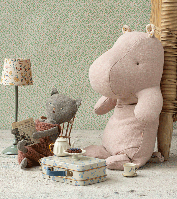 Safari Friend Medium Light Rose Hippo by maileg