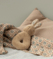Cream Peach Rabbit Rattle Set by maileg
