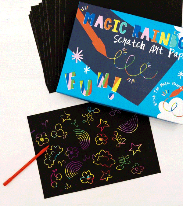 Magic Rainbow Scratch Art Paper