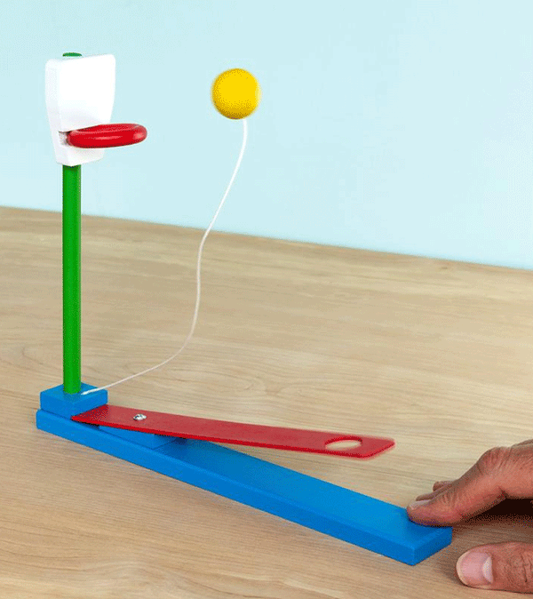 Wooden Tabletop Basketball Game by Rex London