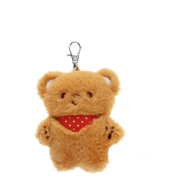 Fluffy Teddy Keyring Bag Charm by Rex London