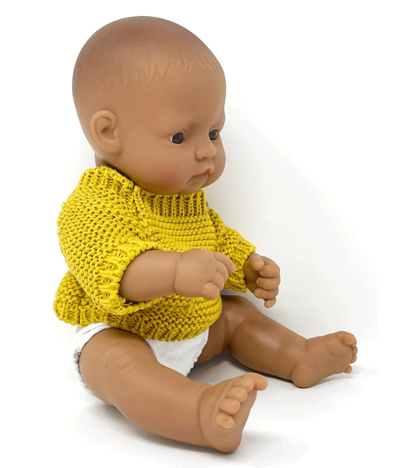 Yellow Jumper and Bloomer 32cm Doll Outfit by miniland