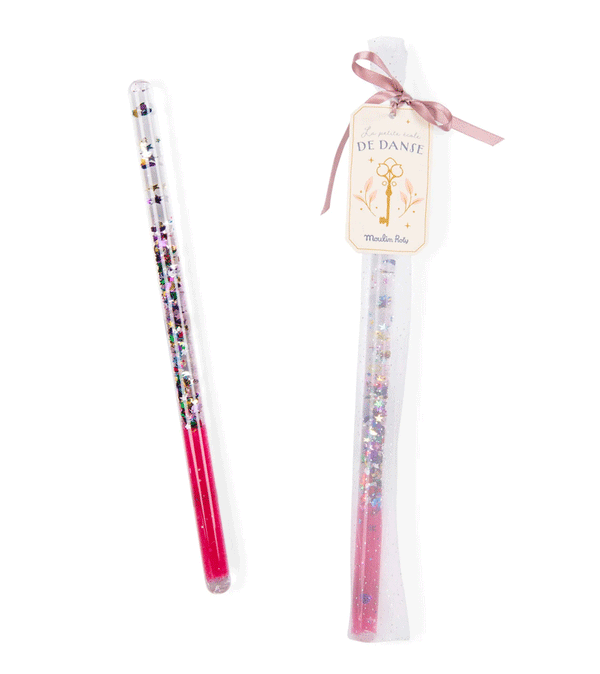 Les ecole de Danse Pink Glitter Wand by Moulin Roty