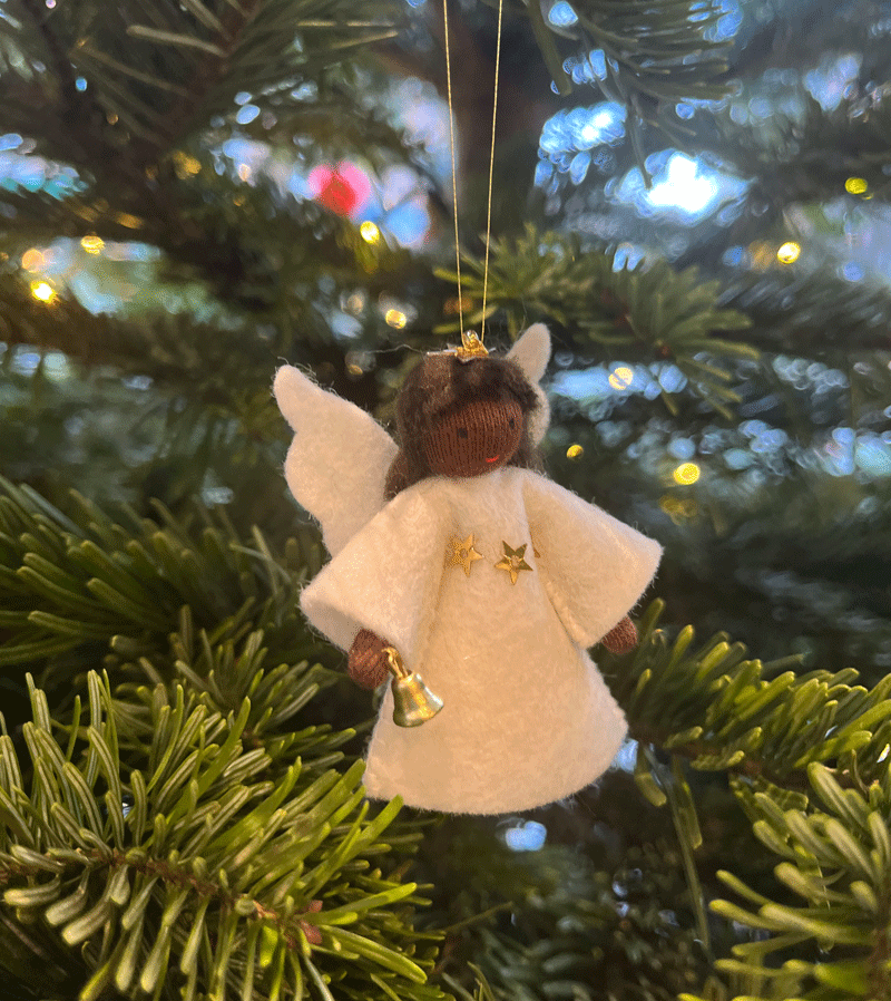 2023 Black Hanging Angel Waldorf Doll