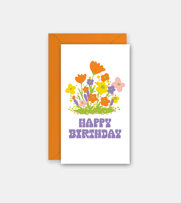 Wildflowers Birthday Mini Card by Rock Scissor Paper