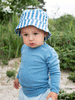Azur Striped Woven Bucket Hat by Serendipity