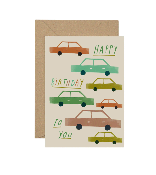 Happy Birthday To You Cars Card by Plewsy
