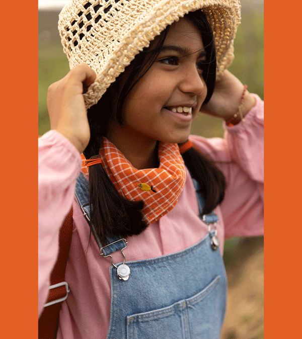 Carrot Orange Farmhouse Bandana by Sticky Lemon