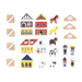 Set of 34 wooden blocks Countryside  Cross Roads by Janod