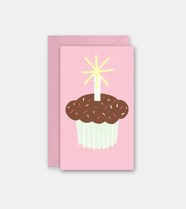 Chocolate Cupcake Mini Card by Rock Scissor Paper