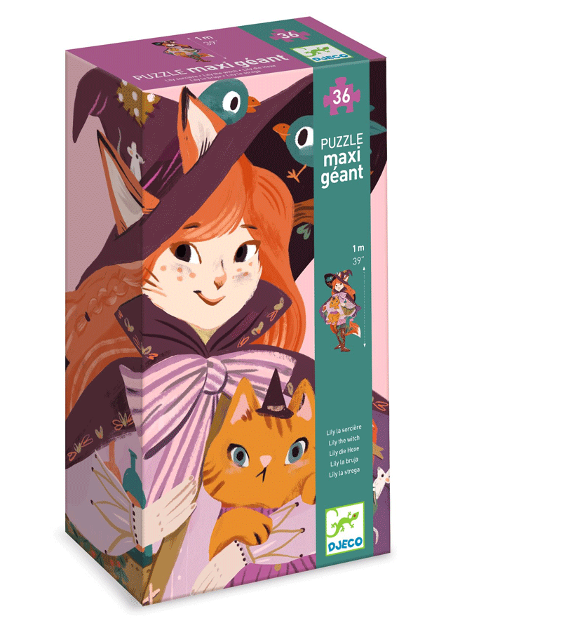 36 pcs Lily the Witch Giant Puzzle by Djeco