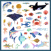 Ocean Metallic Stickers by Djeco