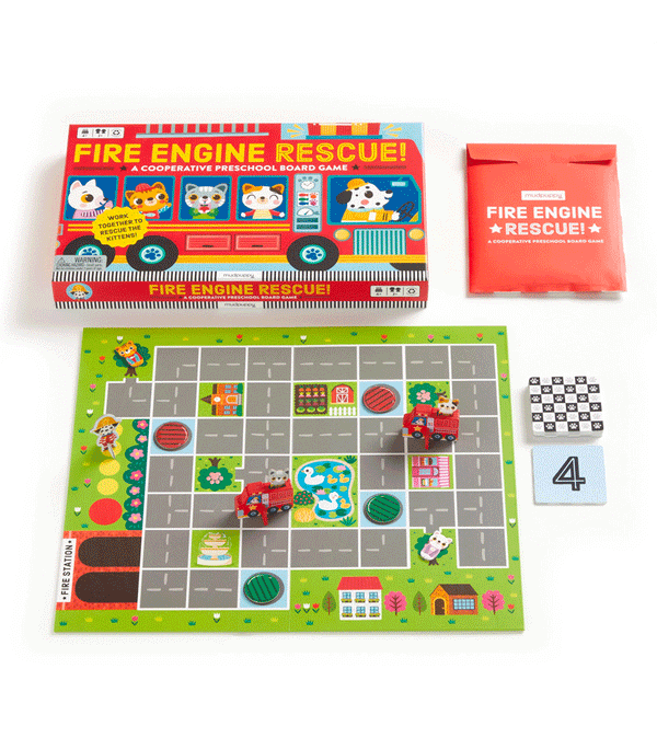Fire Engine Rescue! Cooperative Board Game by Mudpuppy