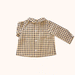 Sepia Gingham Gaby Baby Top by Guimpette