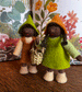 Dark Skin Little Boy Gnome Waldorf Felt Doll