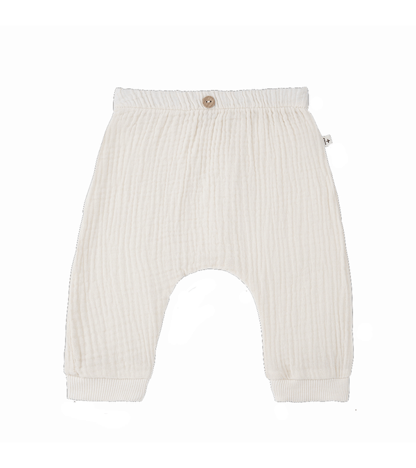 Ecru Muslin Guiseppe Sarouel Trousers by 1+ in the Family