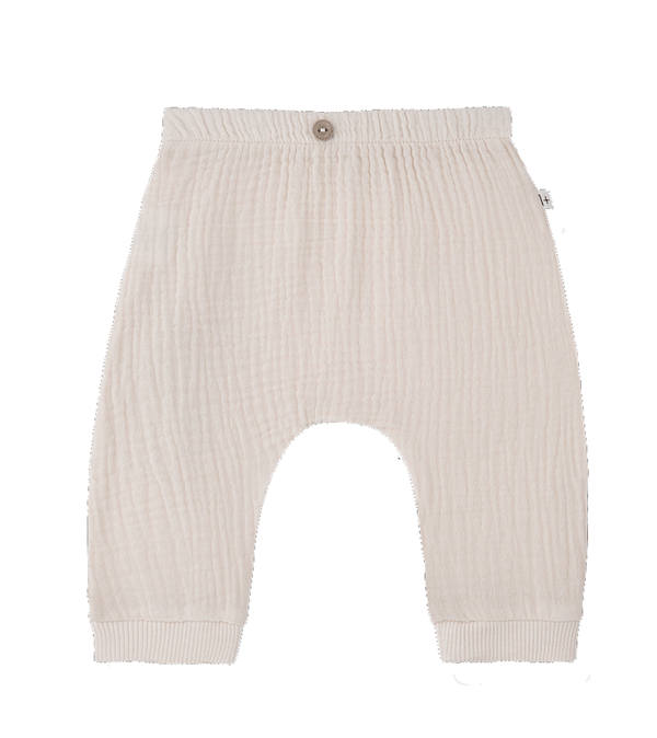 Nude Muslin Guiseppe Sarouel Trousers by 1+ in the Family