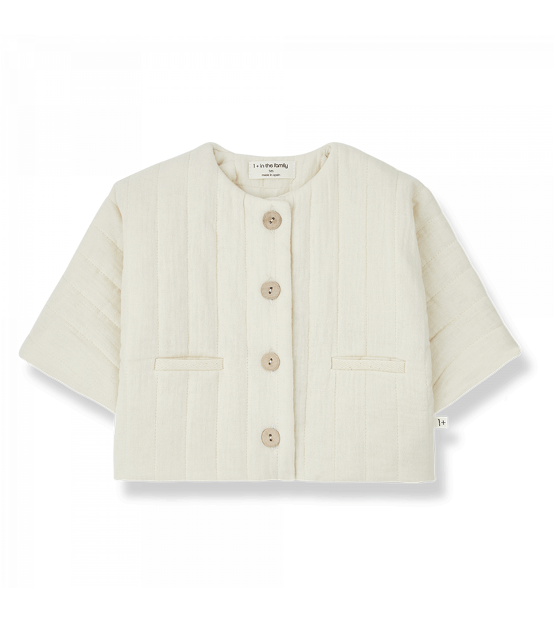 Ivory Heidi Quilted Baby Jacket by 1+ in the Family