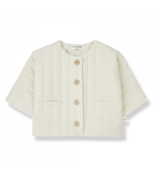 Ivory Heidi Quilted Baby Jacket by 1+ in the Family