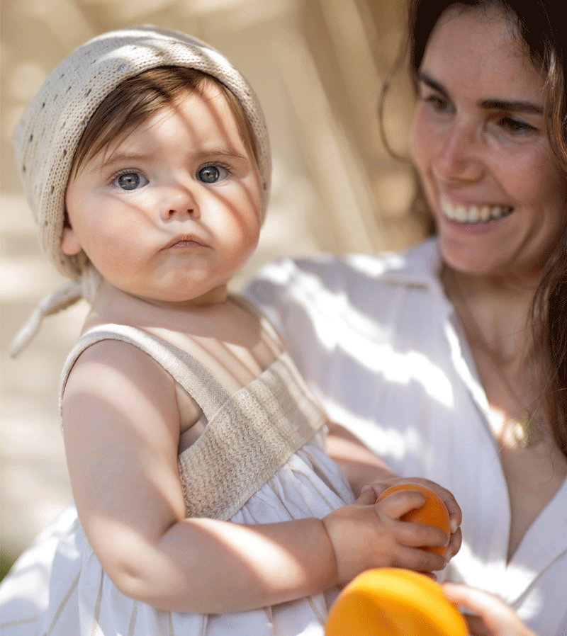 Lulu Pointelle Knitted Scarf by 1+ in the Family