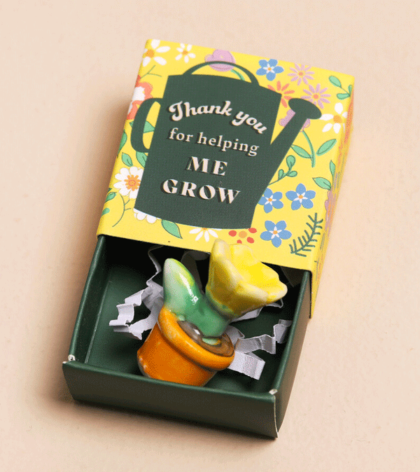 Thank You For Helping Me Grow - Flower - Matchbox