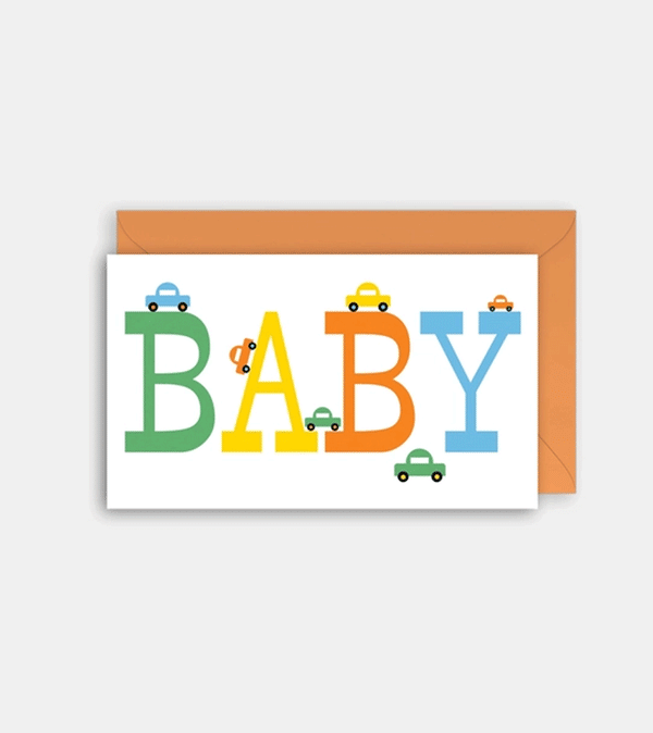 Cars Baby Mini Card by Rock Scissor Paper