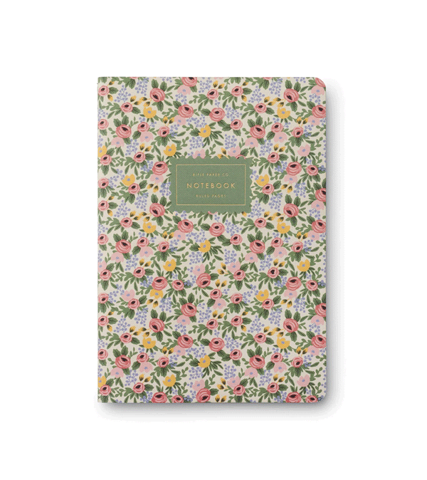 Cream Rose Stitched Notebook by Rifle Paper Co