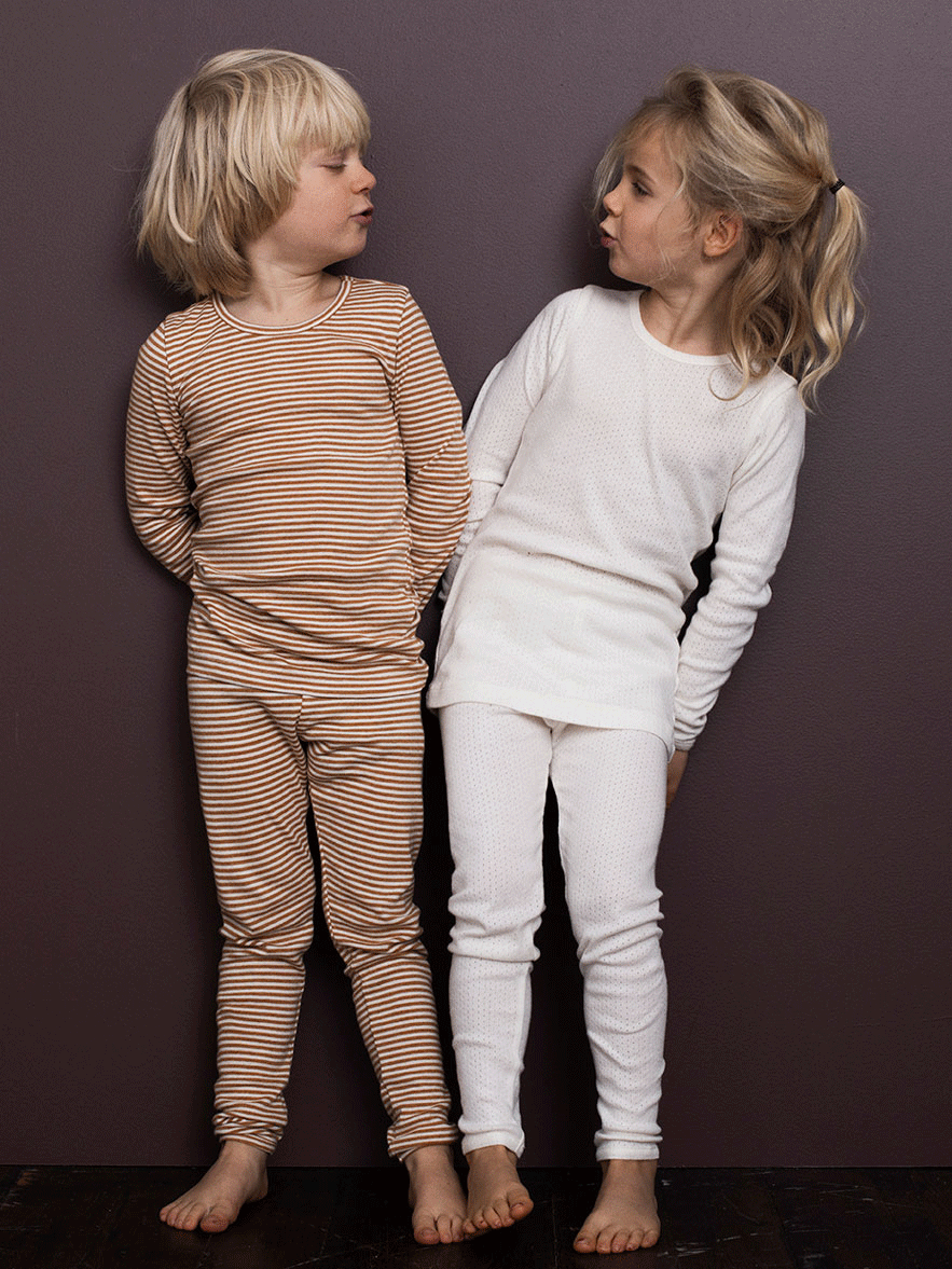 Long Sleeved Pointelle Tee by Serendipity
