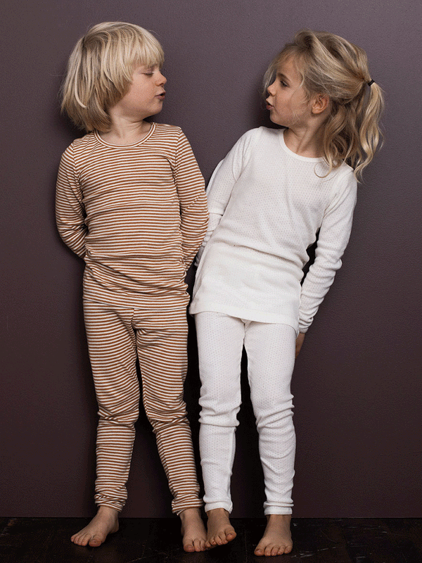 Long Sleeved Pointelle Tee by Serendipity