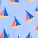 Regatta  Blue Sailboat  Baby & Kids Swim Hat by Bonnie Mob