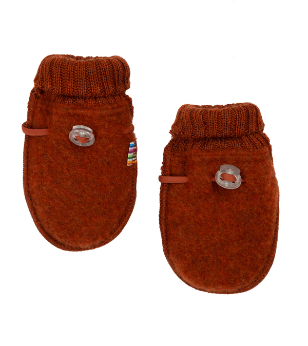 Rust Soft Wool Mittens by Joha