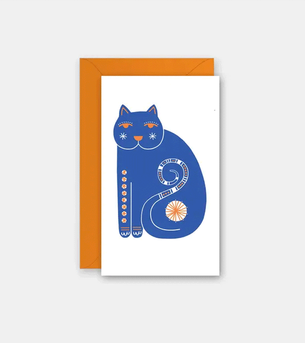 Scandi Cat Mini Card by Rock Scissor Paper