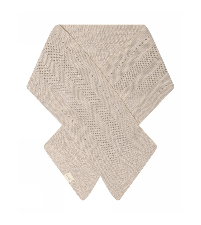 Beige Melange Helsinki Cashmere mix Scarf by mp Denmark