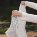 Blue Check Waves Swaddle by Avery Row