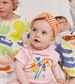 Baby Orange Stripes Terry Headband by Bobo Choses