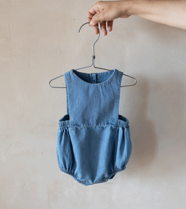 Umberto Chambray Romper by 1+ in the Family