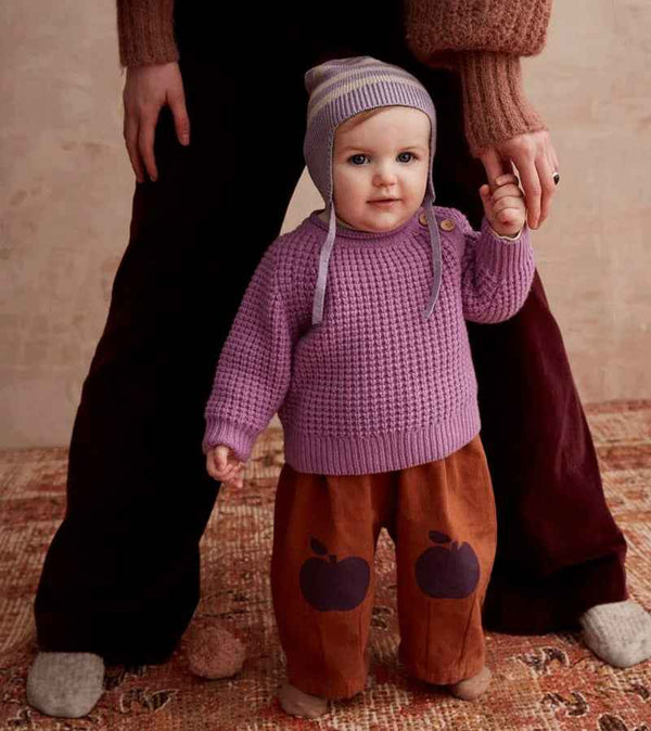 Ginger Apple Ziggy Barrel Leg Baby Trousers by Bonnie Mob