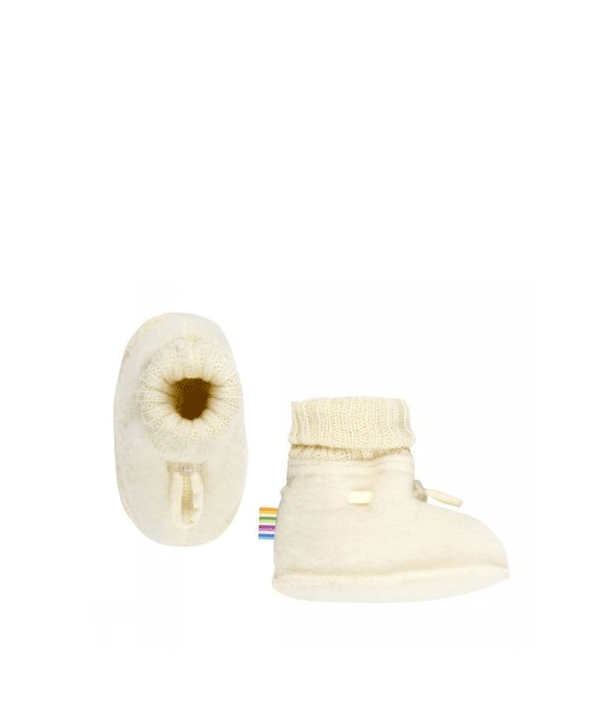 Creme Soft Wool Booties by Joha - Niddle Noddle