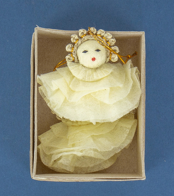 Set of 2 Gloria Angel Ornaments in Box by AfroArt