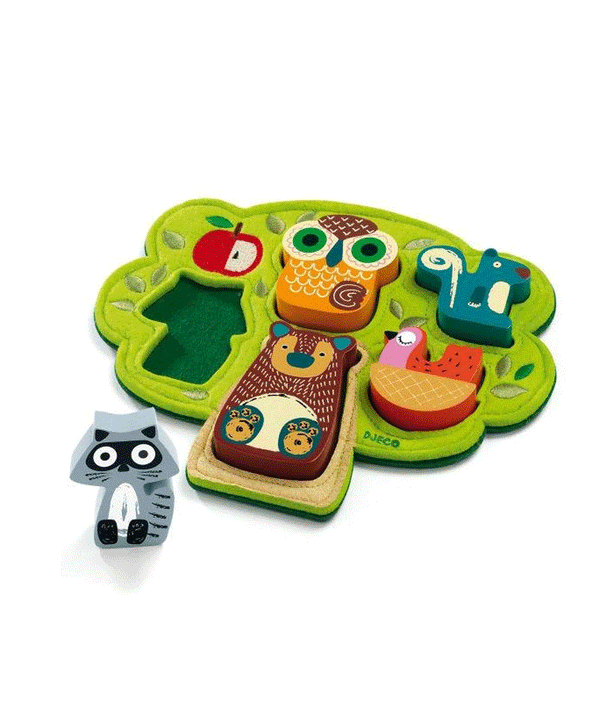 Oski Wood And Felt Puzzle by Djeco - Niddle Noddle