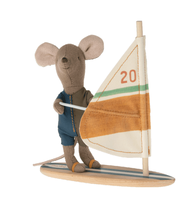 Little Brother Surfer Beach Mouse by Maileg