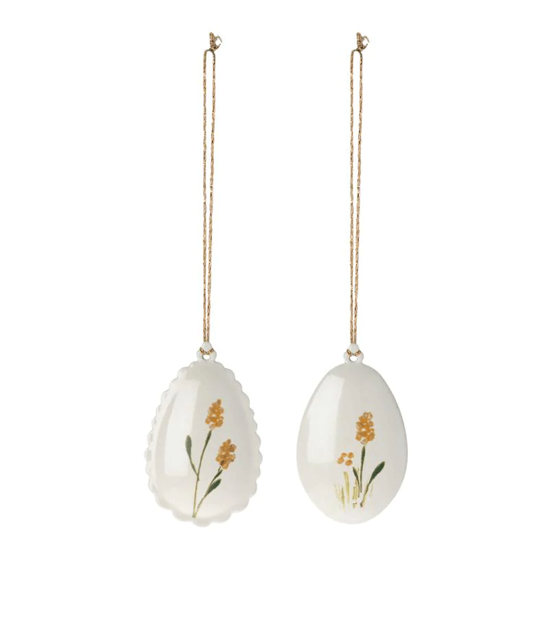 Yellow Flower Metal Egg Ornament by maileg - Niddle Noddle
