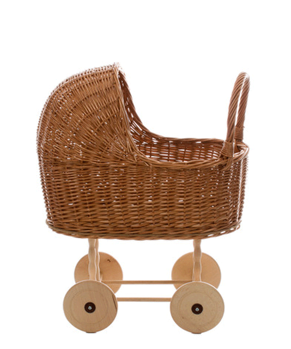 Wicker Dolls Pram - Niddle Noddle