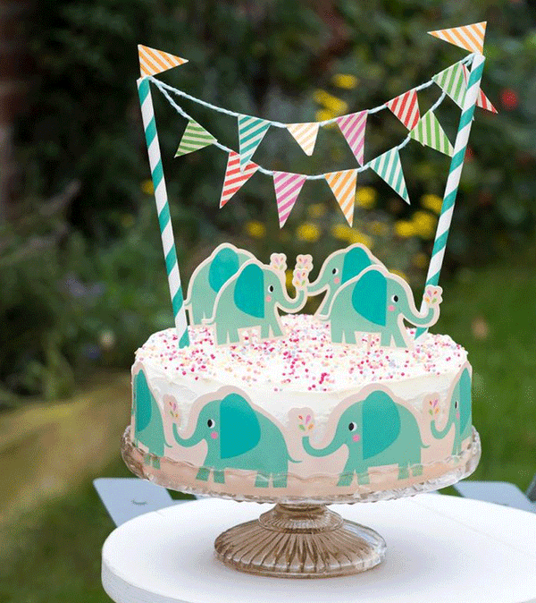 Elvis The Elephant Cake Bunting Kit - Niddle Noddle