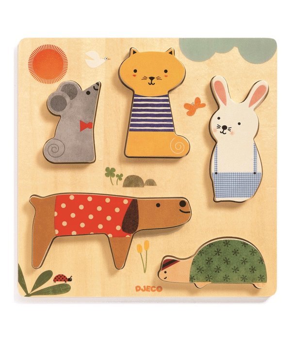 Woodypets Puzzle by Djeco - Niddle Noddle