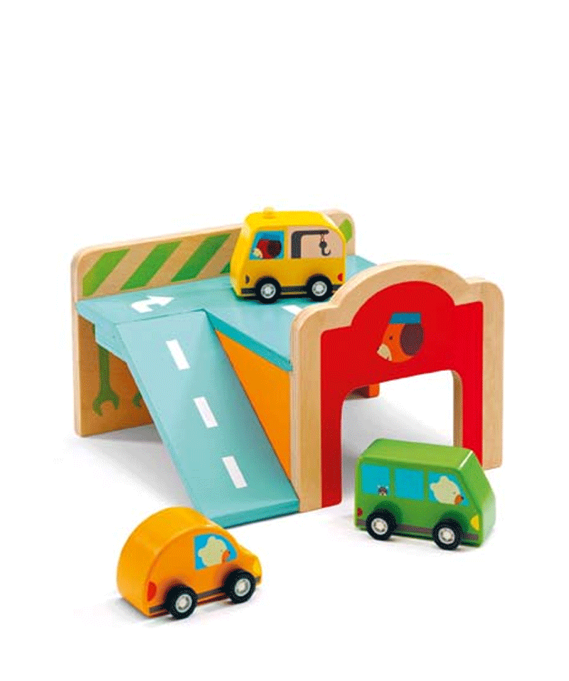 Wooden Mini Garage by Djeco - Niddle Noddle