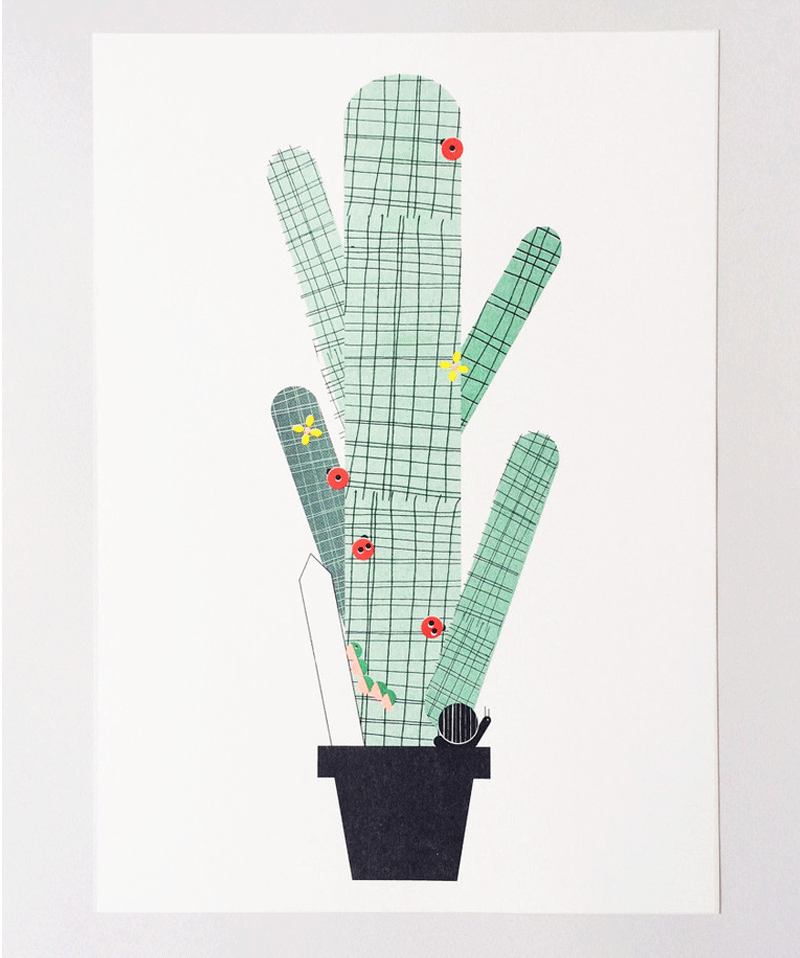 A3 Cactus Print by Scout Edition - Niddle Noddle