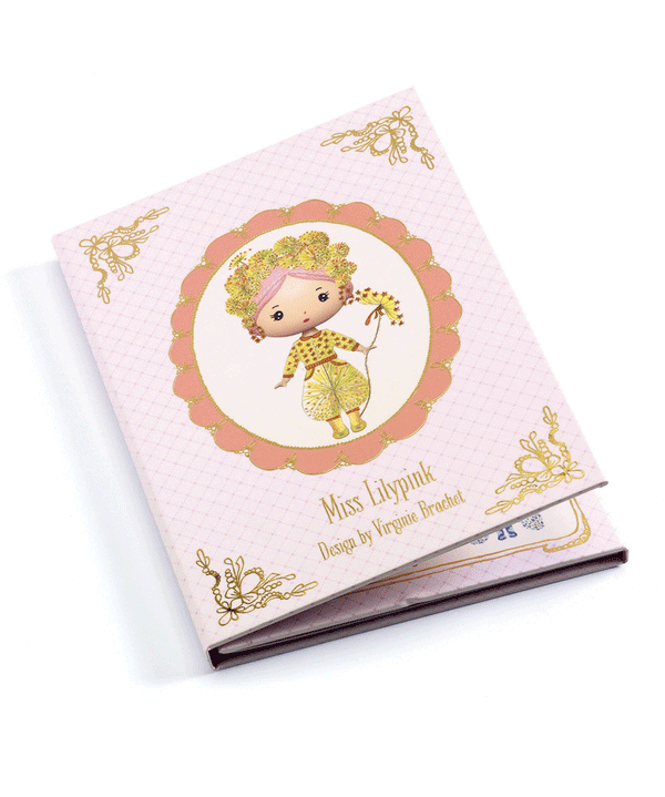 Miss LilyPinkTinyly Reusable Sticker Book by Djeco