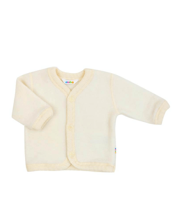 Cream Soft Wool Cardigan by Joha - Niddle Noddle