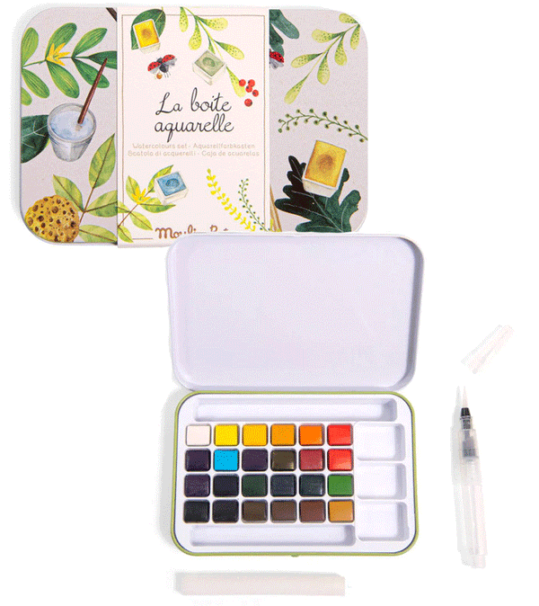 Le Jardin Watercolour Set by Moulin Roty - Niddle Noddle